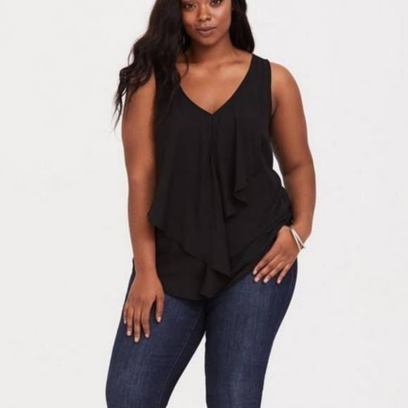 torrid Tops - Ruffle front tank
